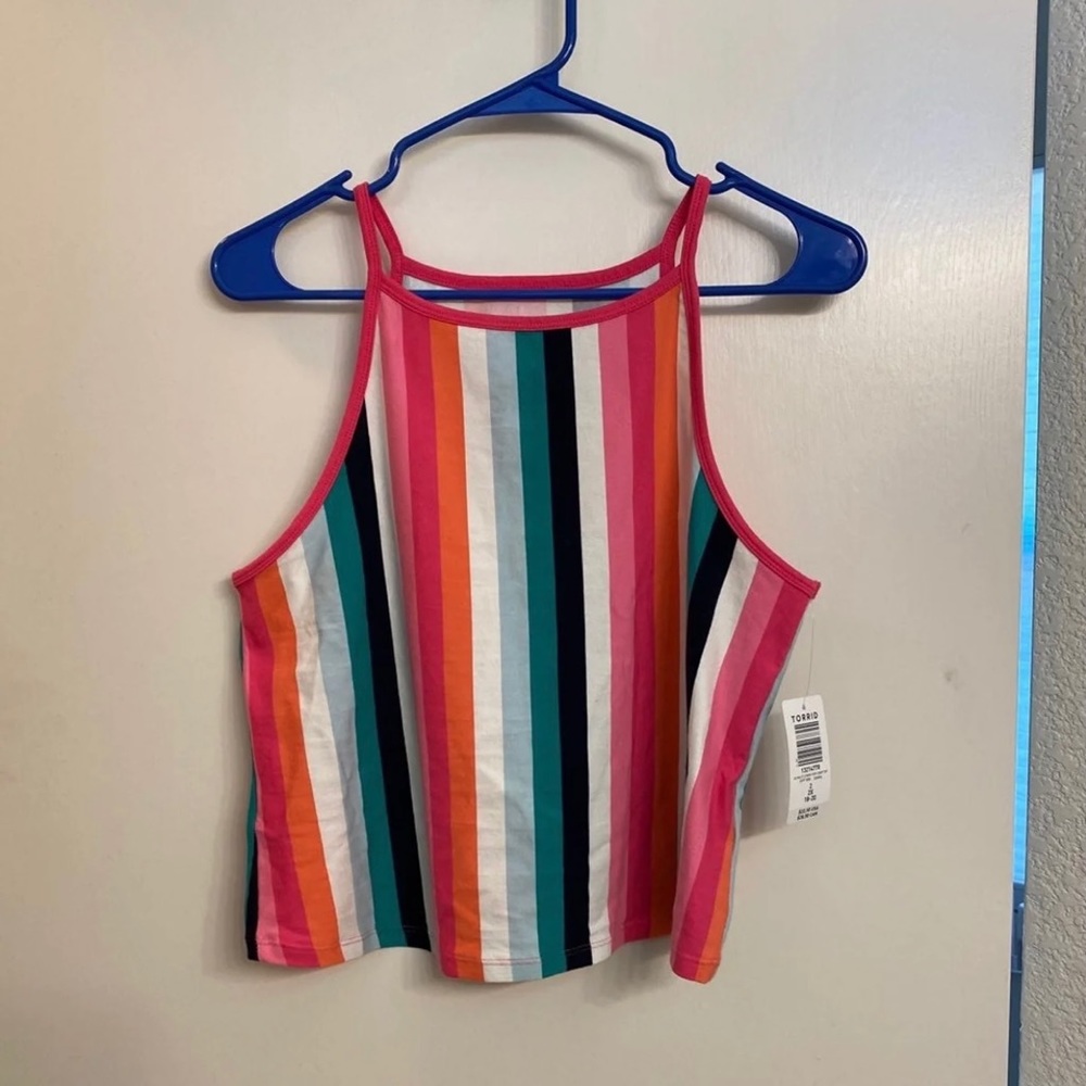 NEW WITH TAGS: Torrid Foxy Cami Striped Size 2